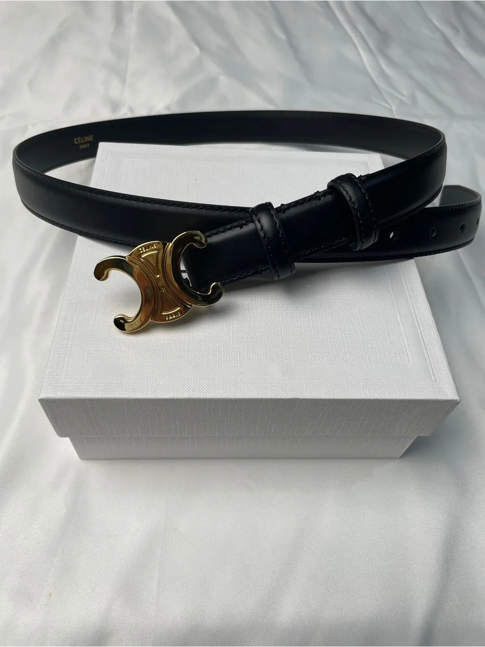 💖Celine Black Leather Belt Size 85cm/34in